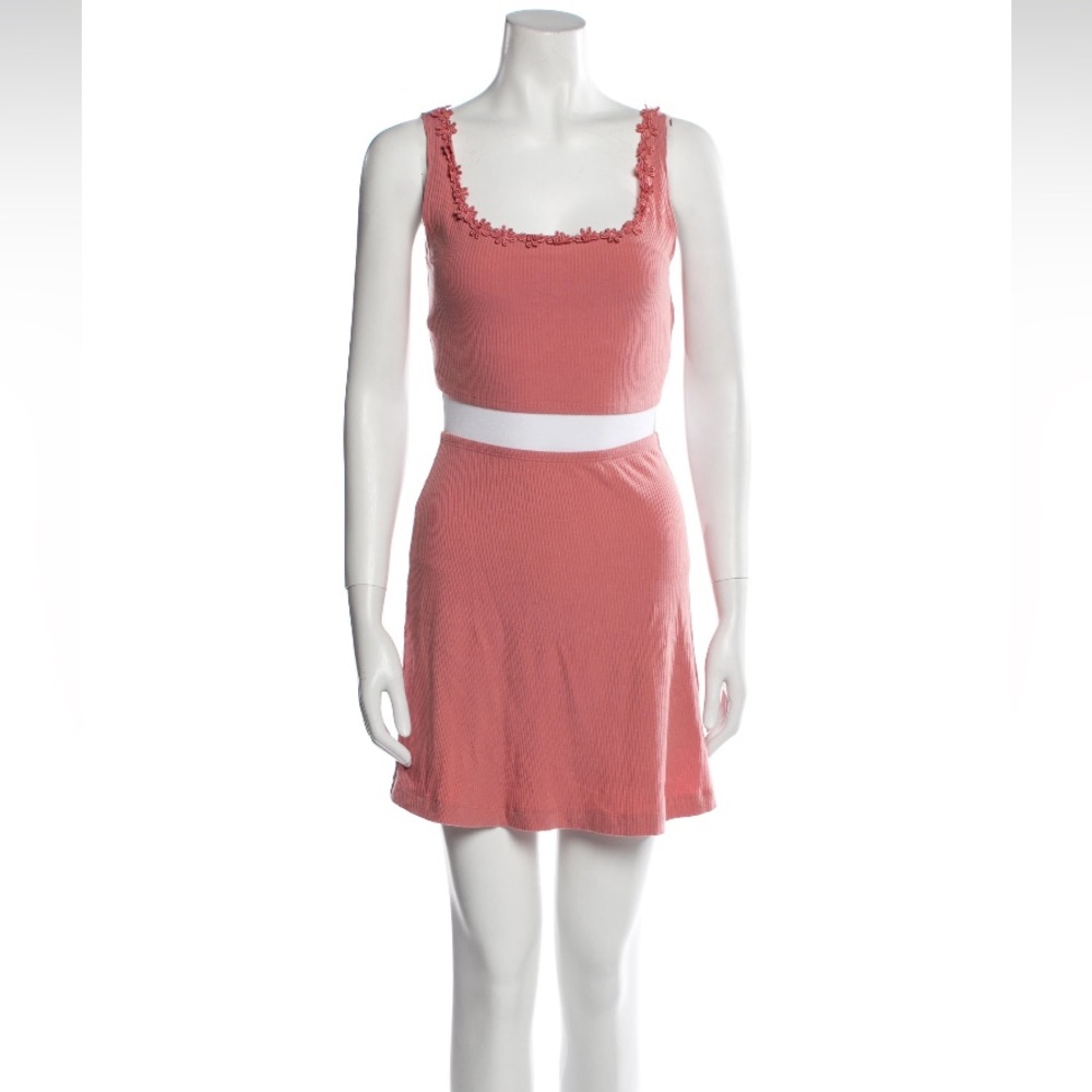 Reformation Pink Skirt Set